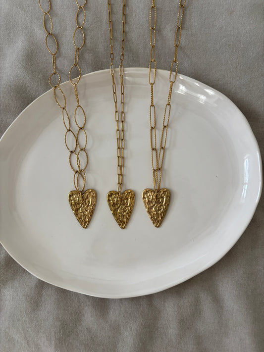 Sautoir coeur doré