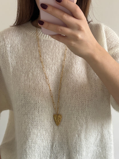 Sautoir coeur doré