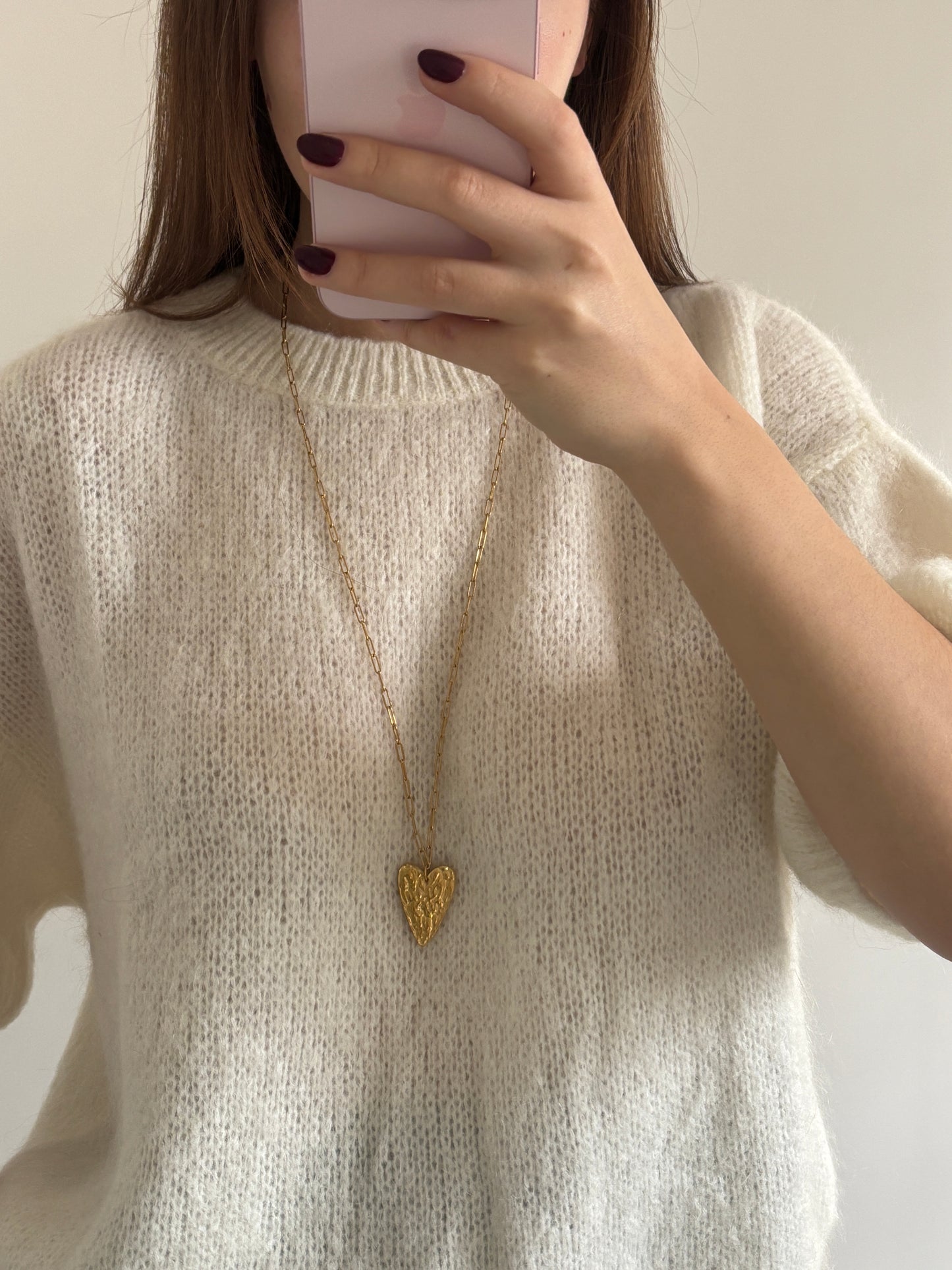 Sautoir coeur doré
