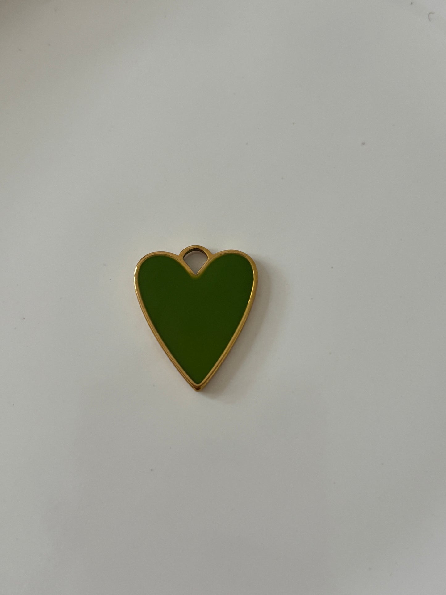 Sautoir coeur vert