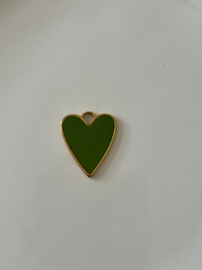Sautoir coeur vert