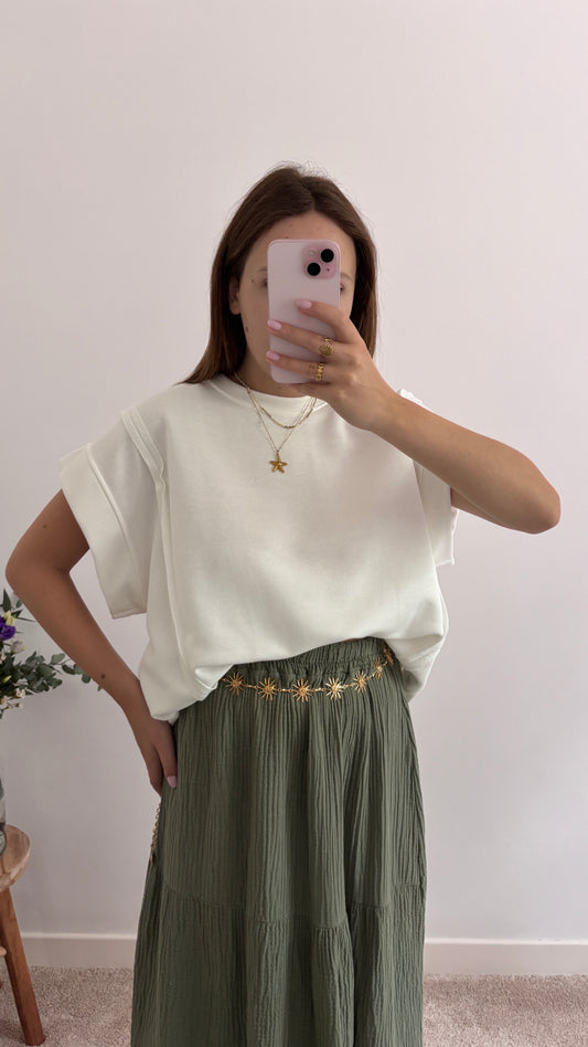 T-shirt Jeanne blanc