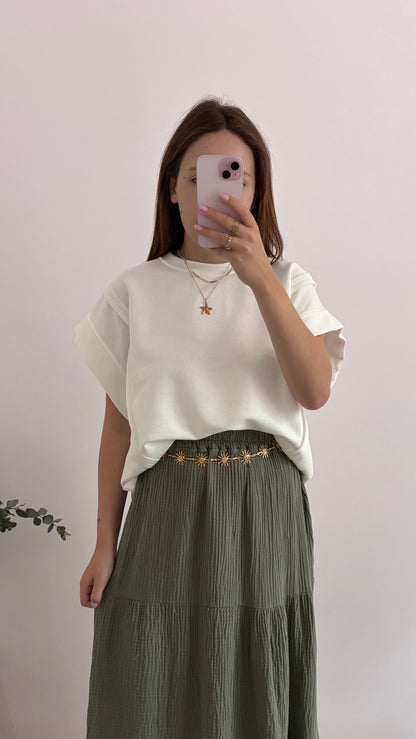 T-shirt Jeanne blanc