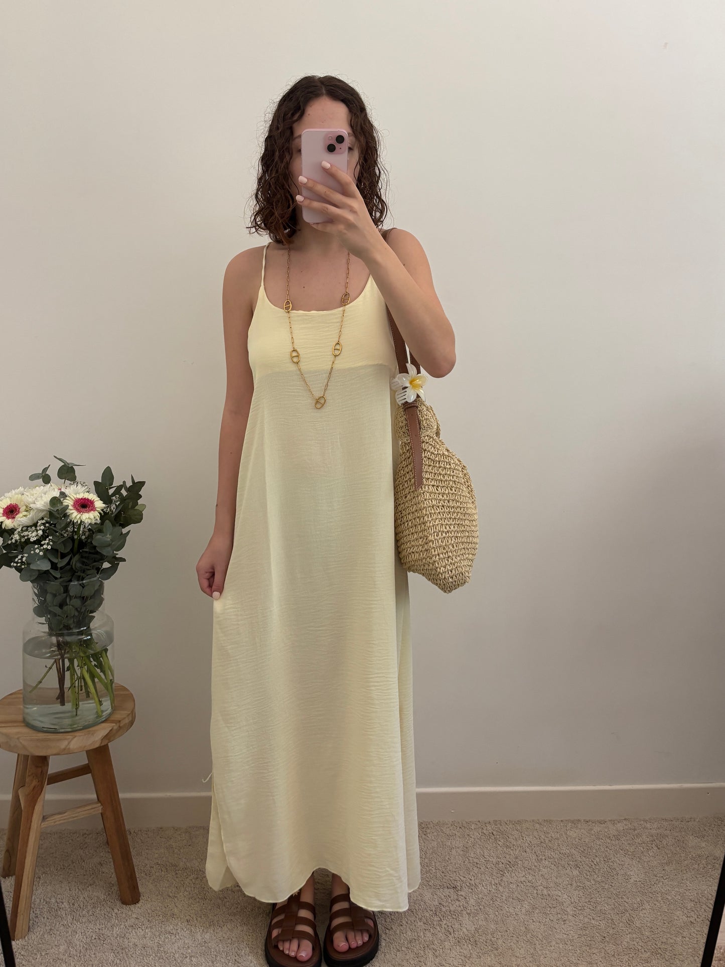 Aria jurk met open rug