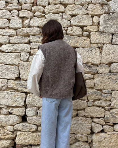 Gilet sans manches taupe