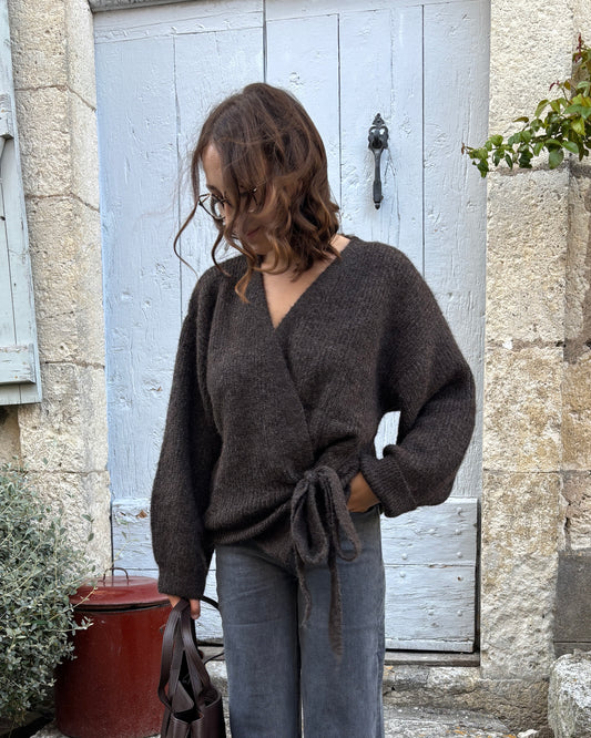 Armelle chocolate cardigan
