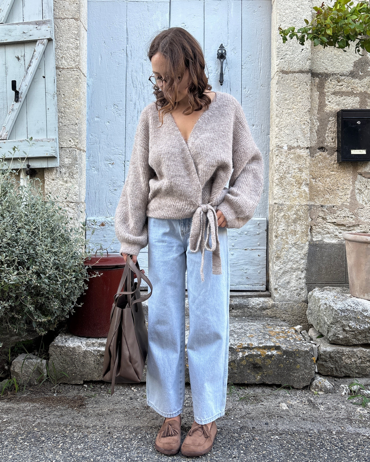 Cardigan Armelle taupe