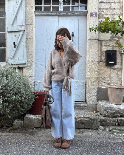 Cardigan Armelle taupe
