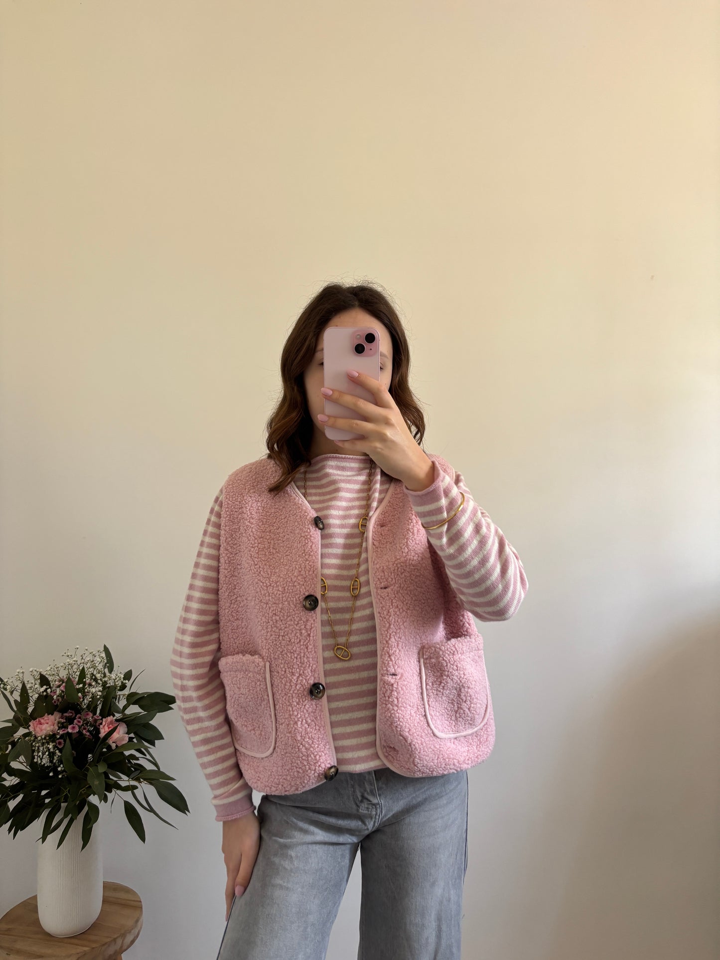 Pink Teddy Vest