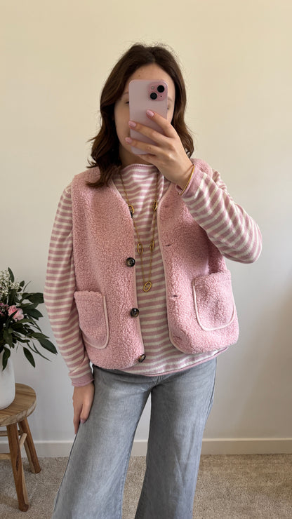 Pink Teddy Vest
