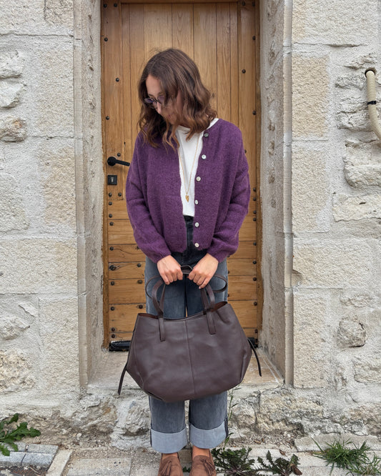 Zoé khaki cardigan