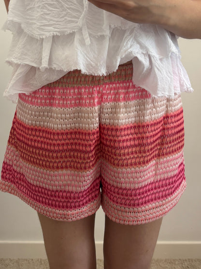 Roze gehaakte short