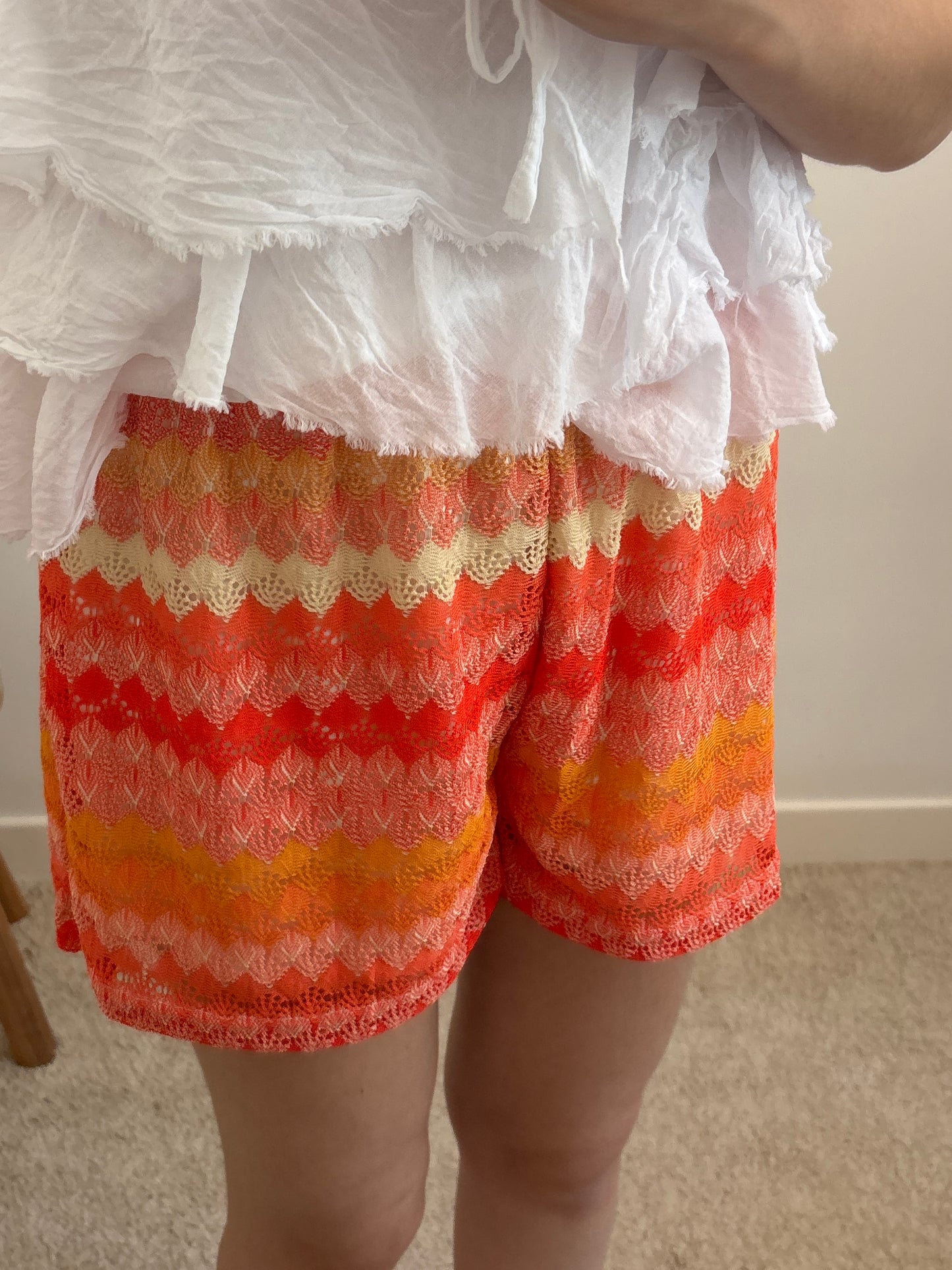 Oranje gehaakte short