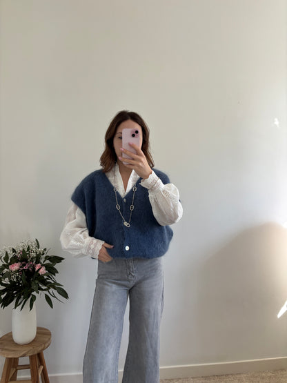 Amanda blue denim vest
