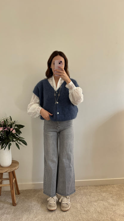 Amanda blue denim vest