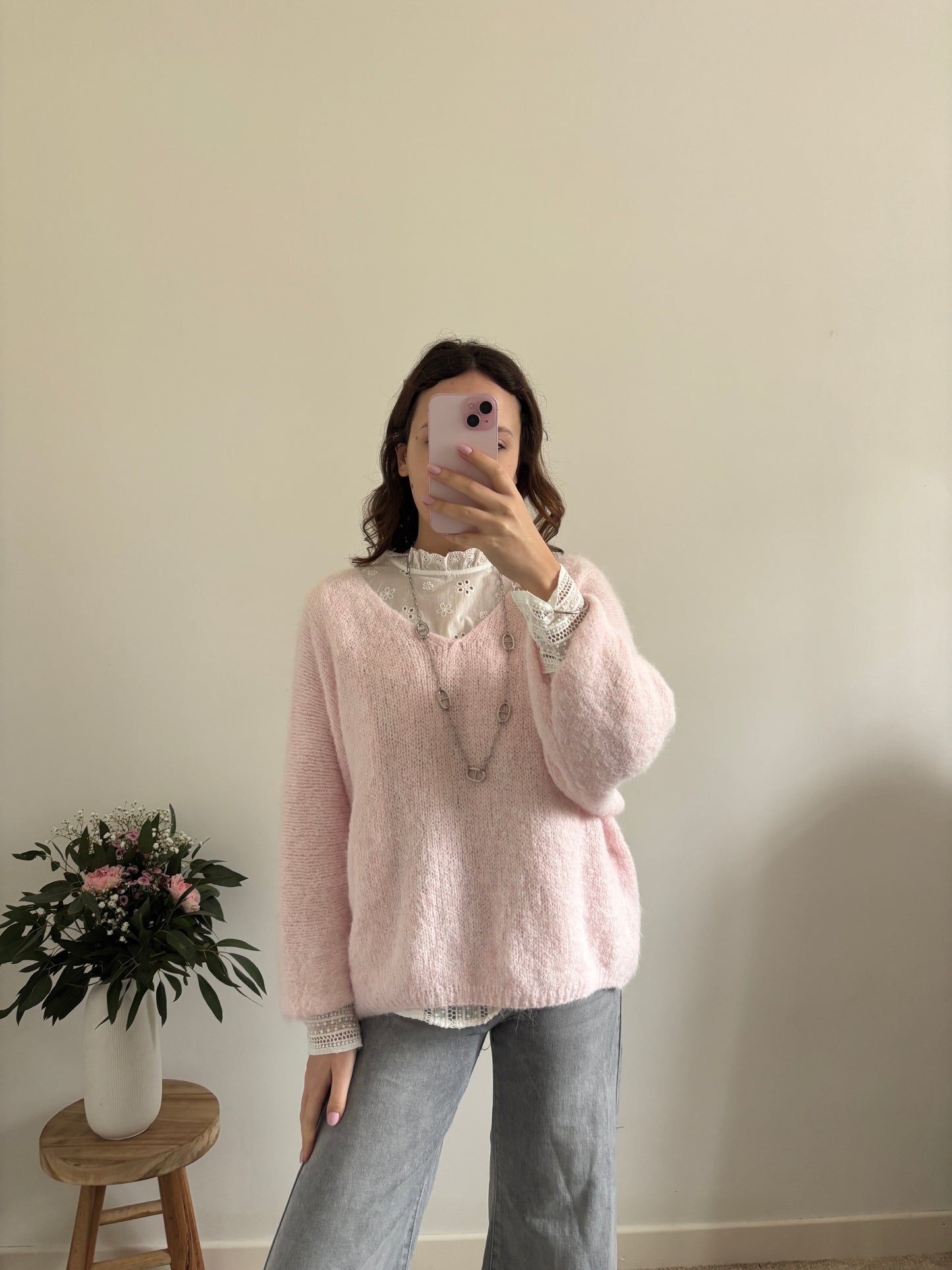 Roze Emeline trui