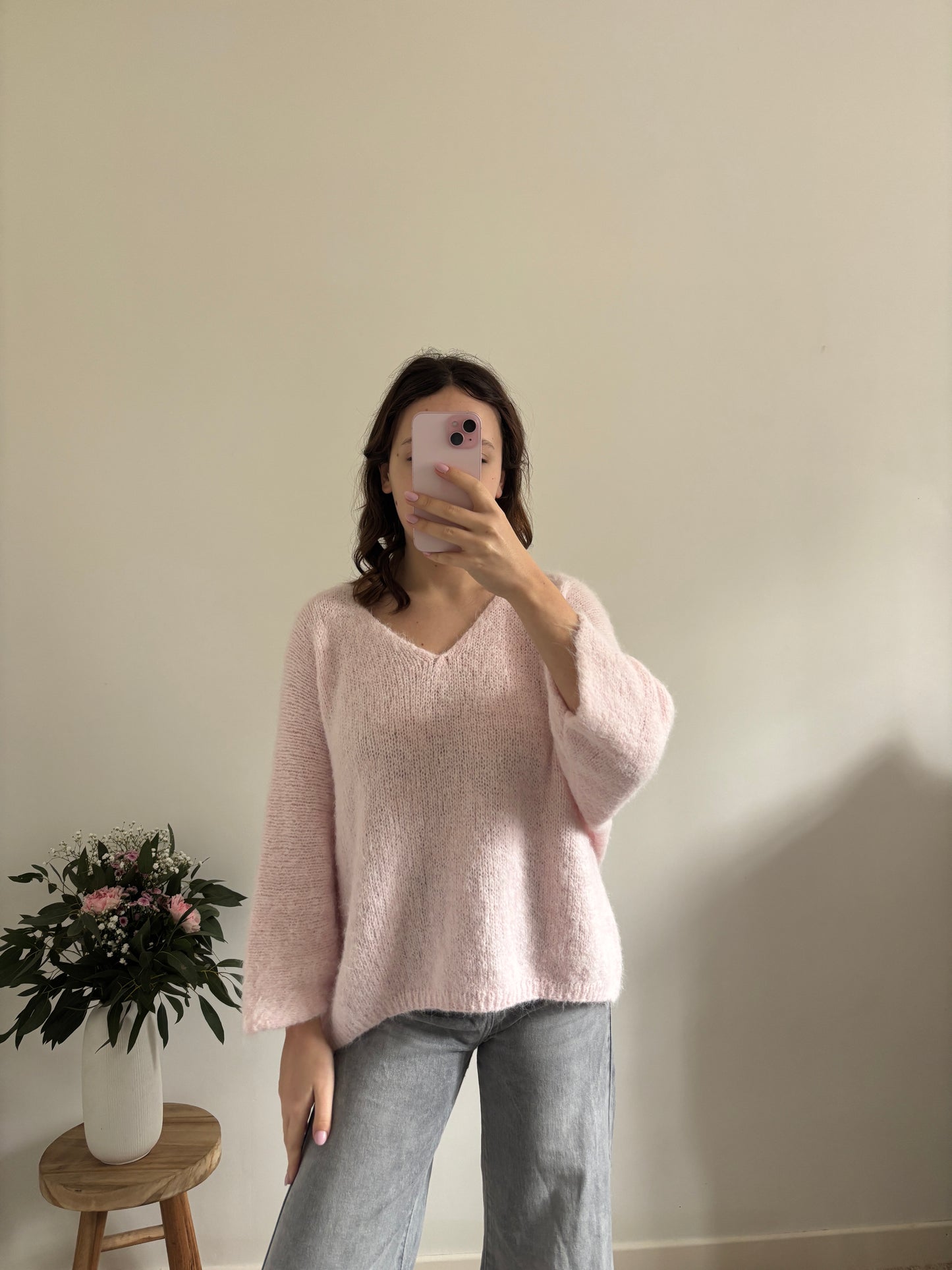 Roze Emeline trui