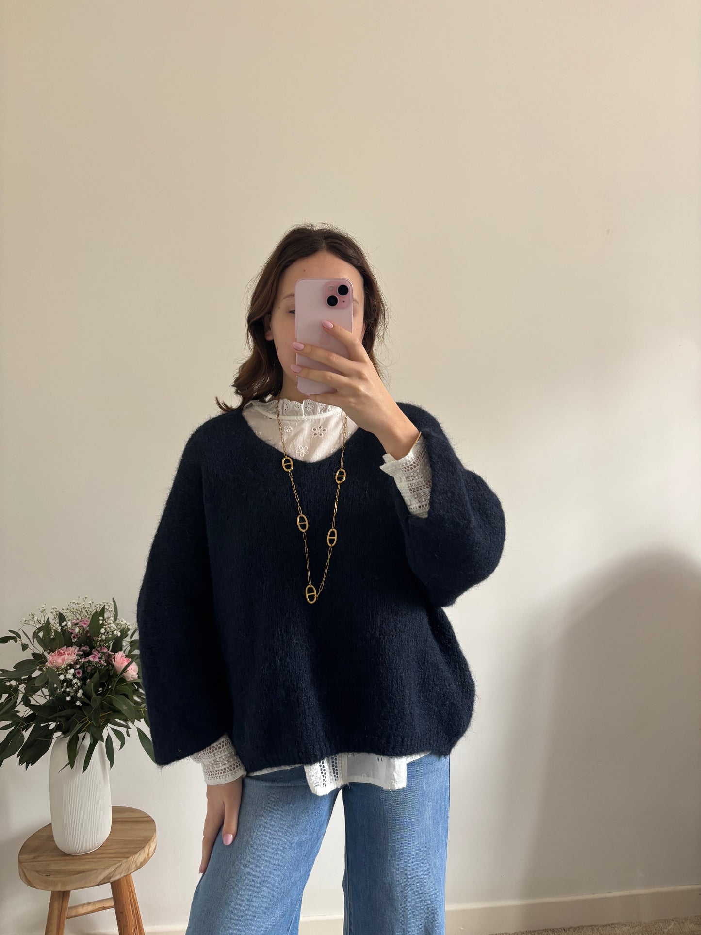 Emeline marineblauwe trui