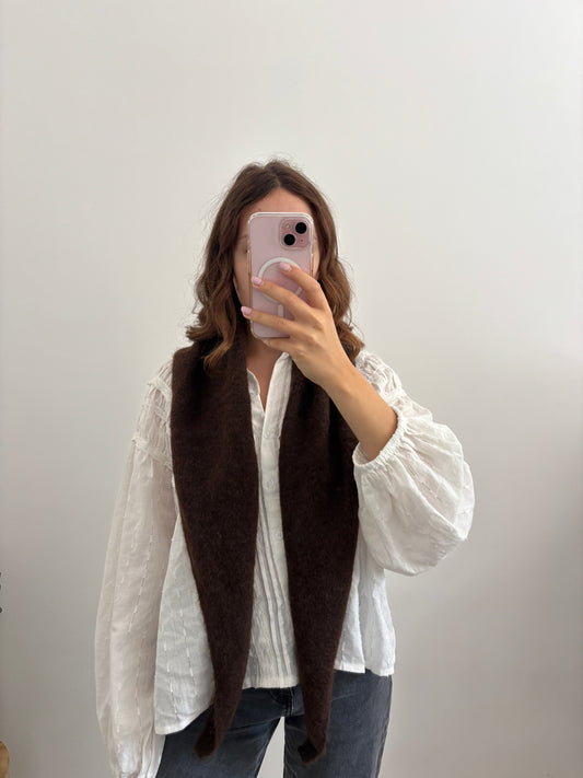 Foulard en laine choco