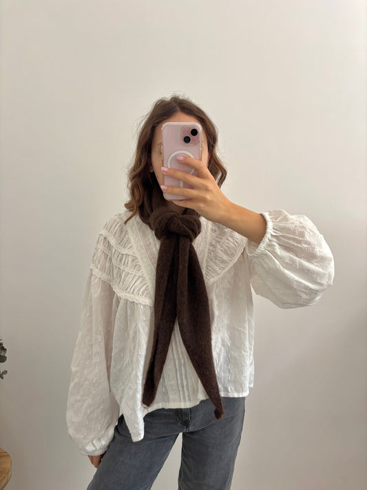 Foulard en laine choco