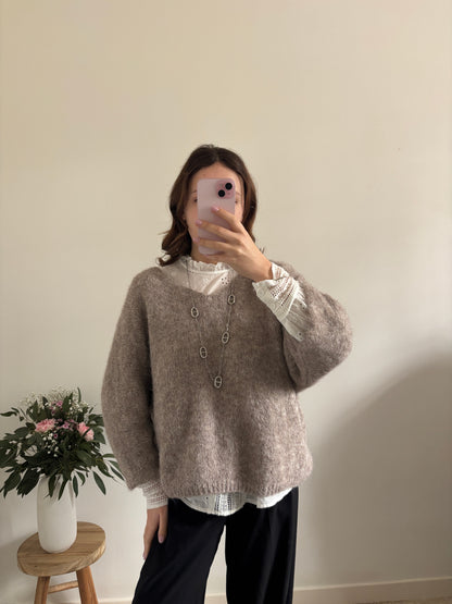 Taupe Emeline trui