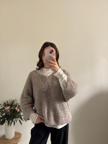 Taupe Emeline trui