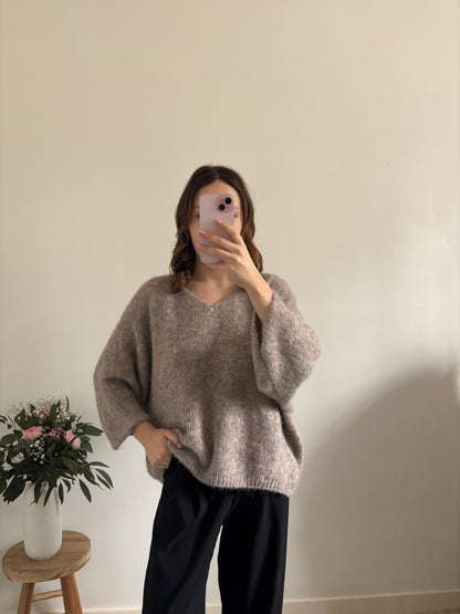 Taupe Emeline trui