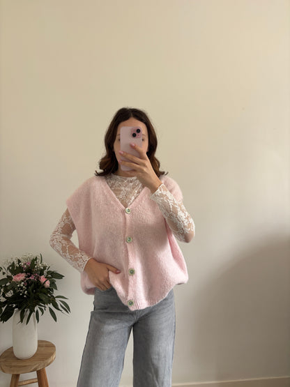 Juliette pink vest