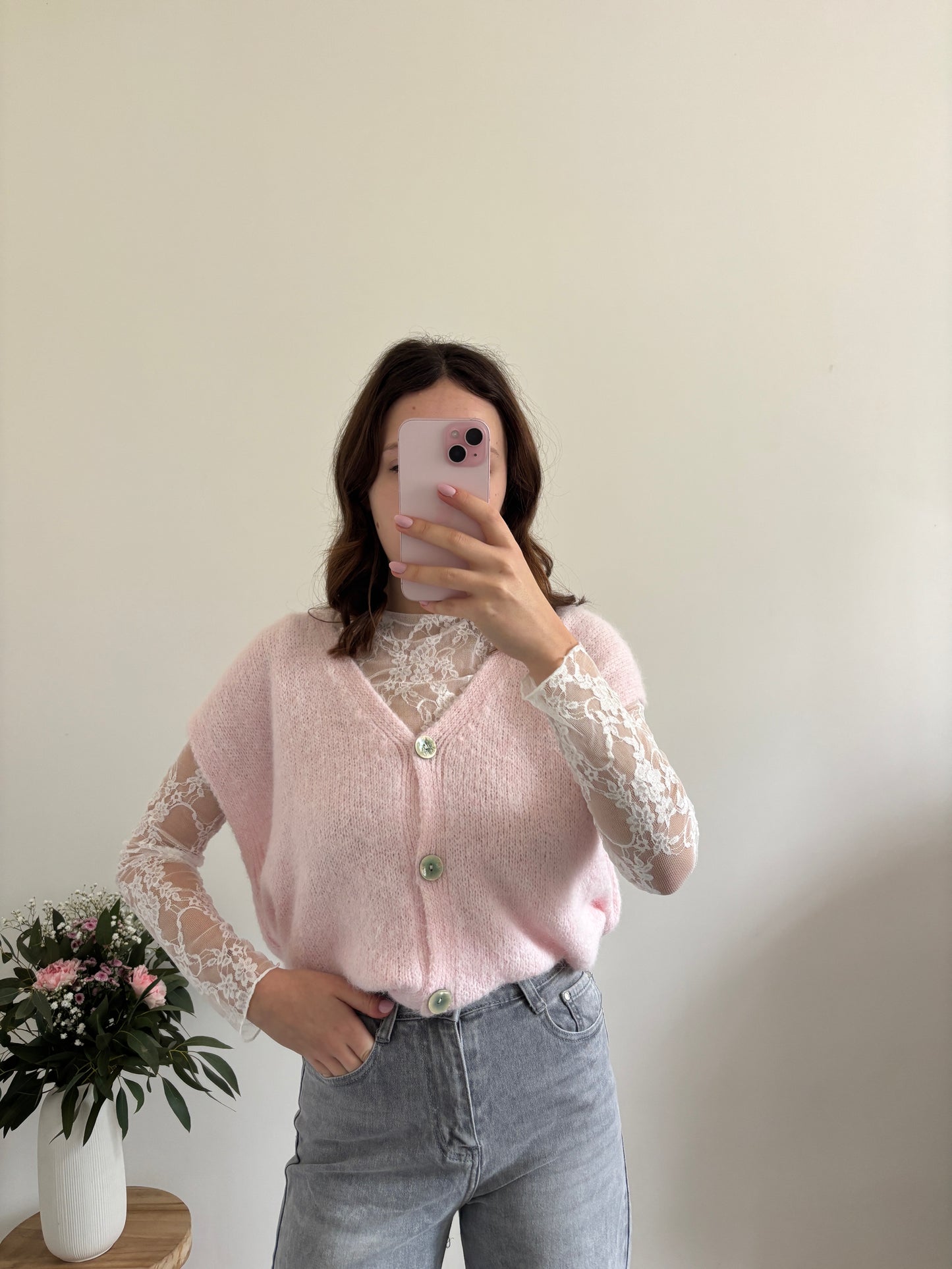 Juliette pink vest