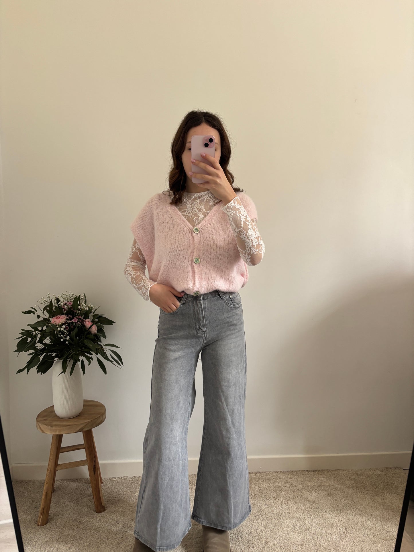 Juliette pink vest