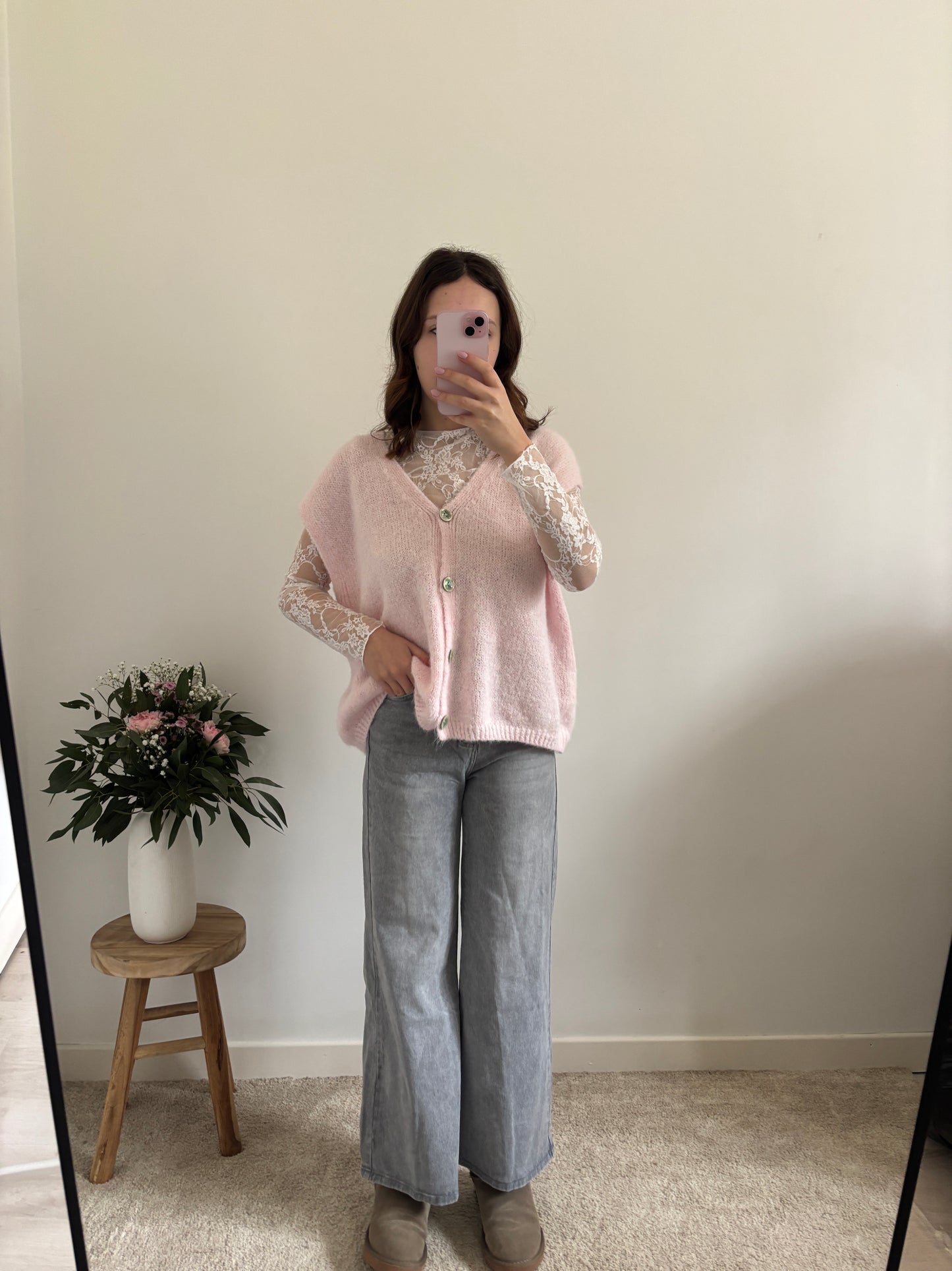 Juliette pink vest