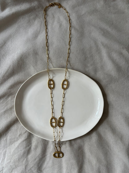 Gold marine mesh necklace