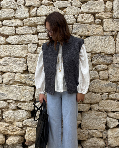 Gilet sans manches gris