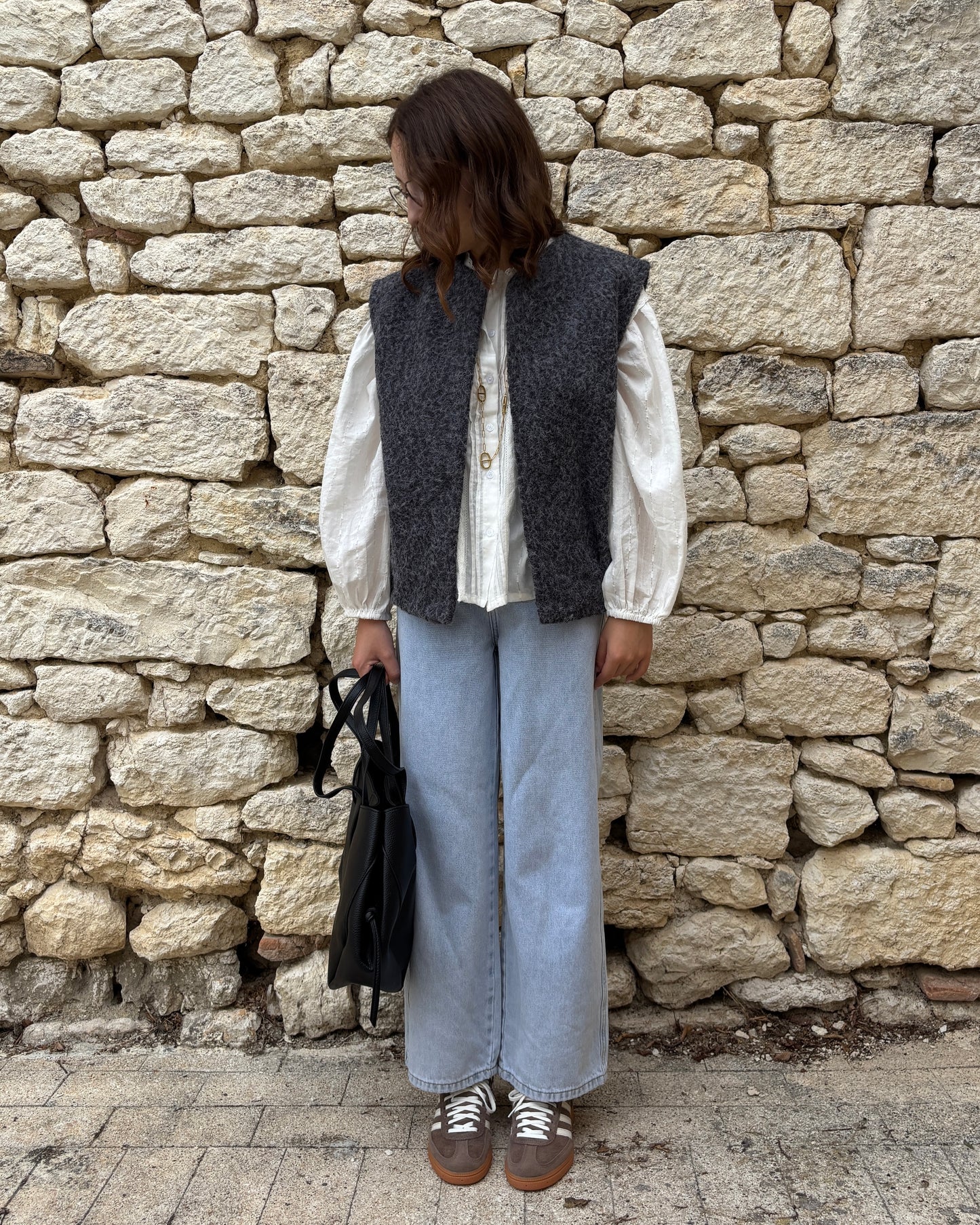 Gilet sans manches gris