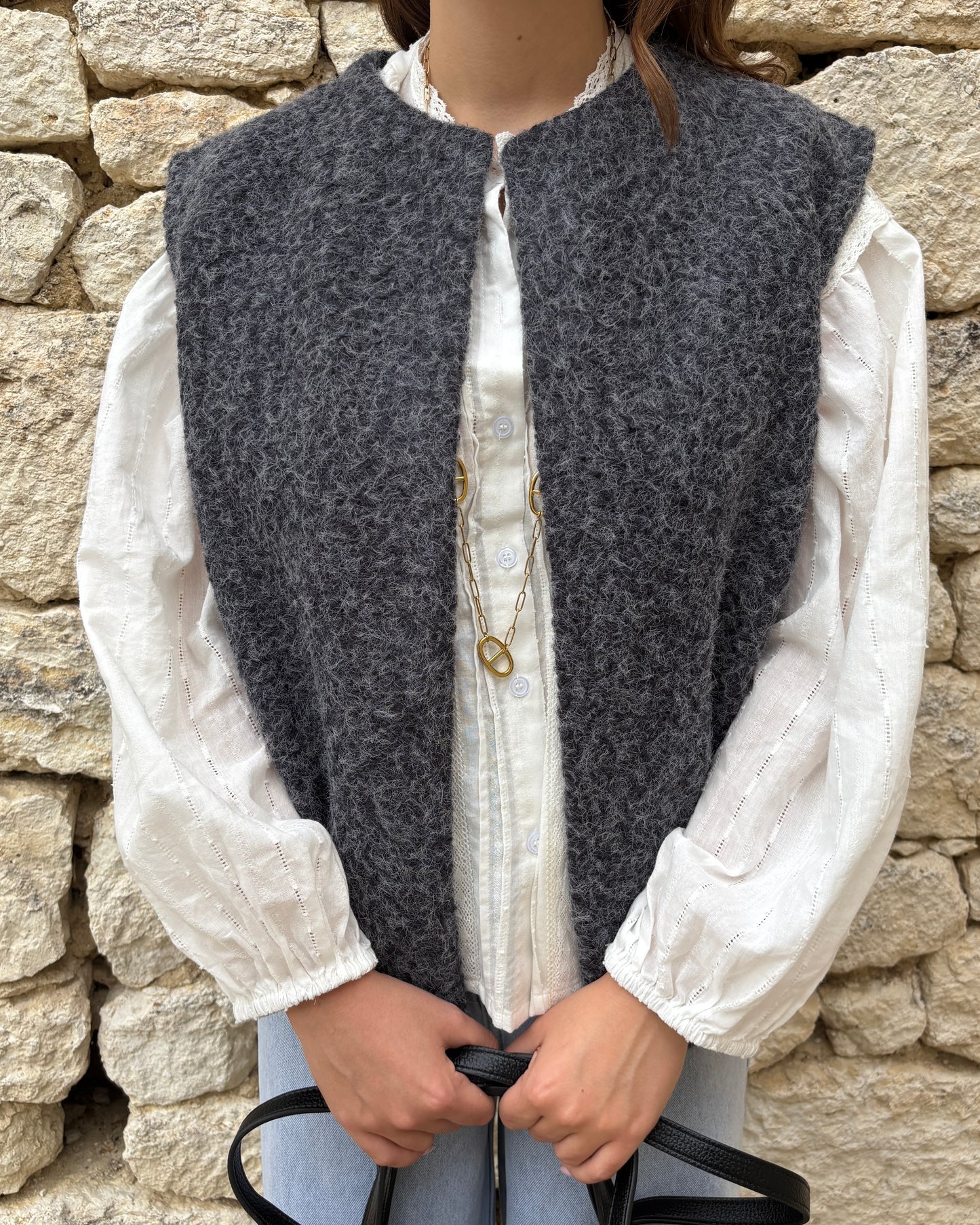 Gilet sans manches gris