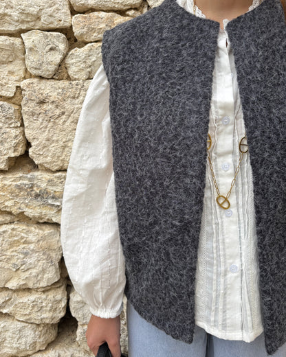 Gilet sans manches gris
