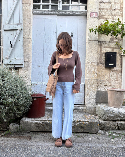 Top Andréa marron