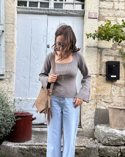 Top Andrea taupe