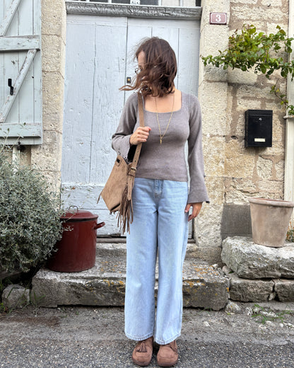 Top Andrea taupe