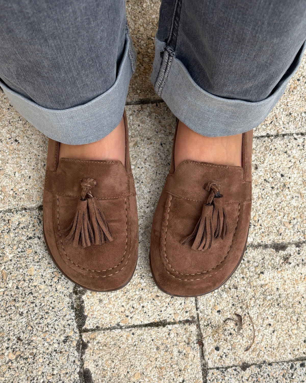 Bruine mocassins