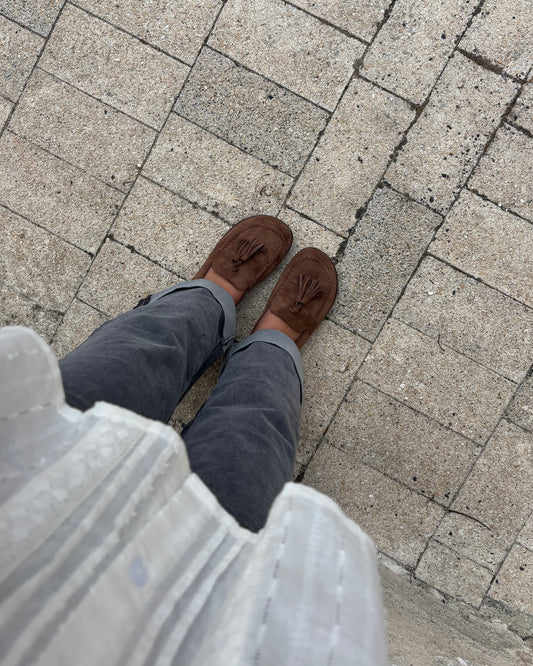 Brown loafers