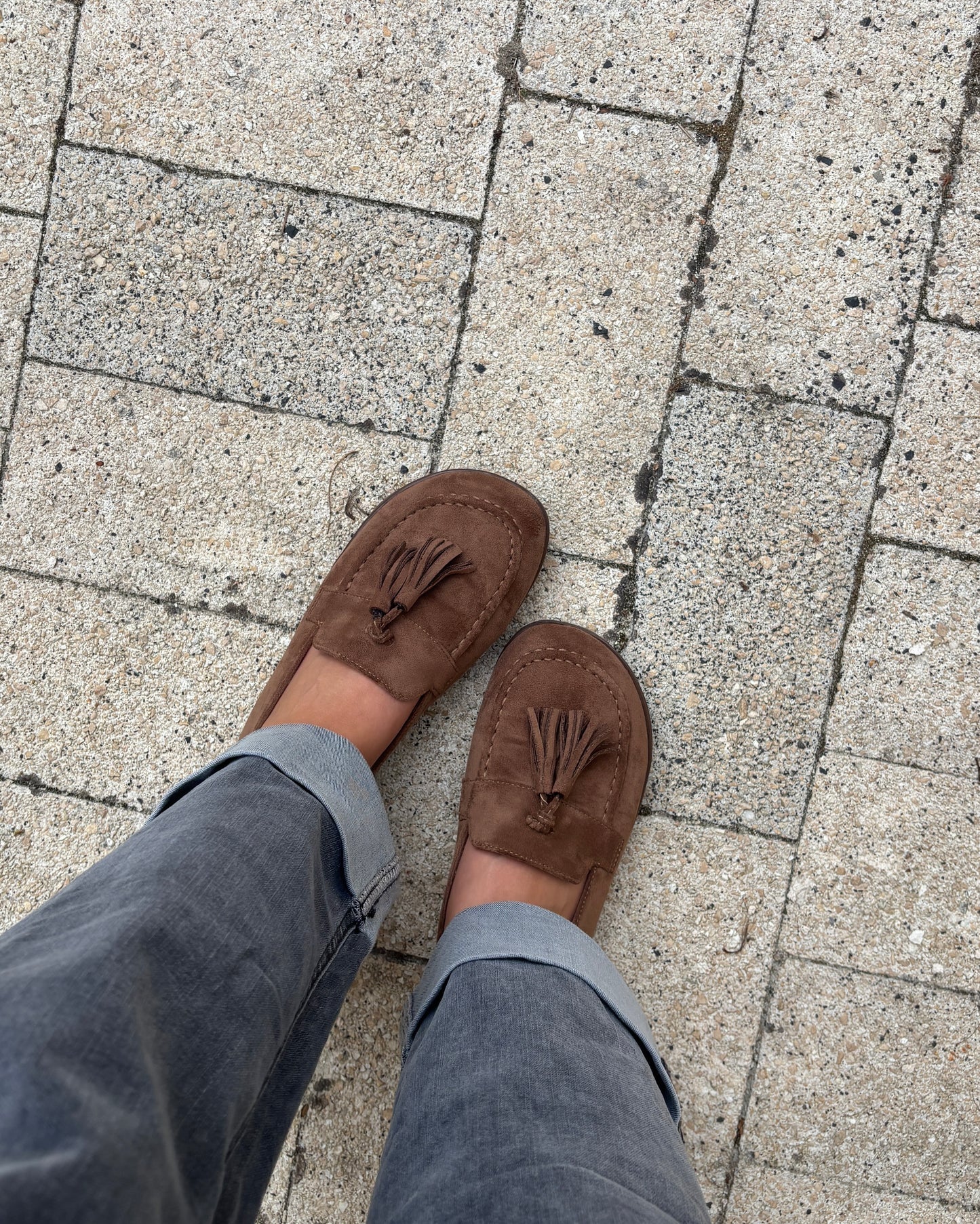 Bruine mocassins