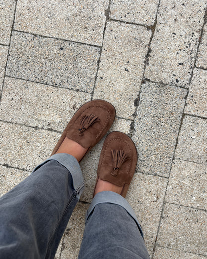 Bruine mocassins