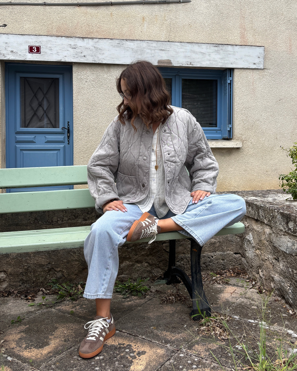 Veste matelassée grise