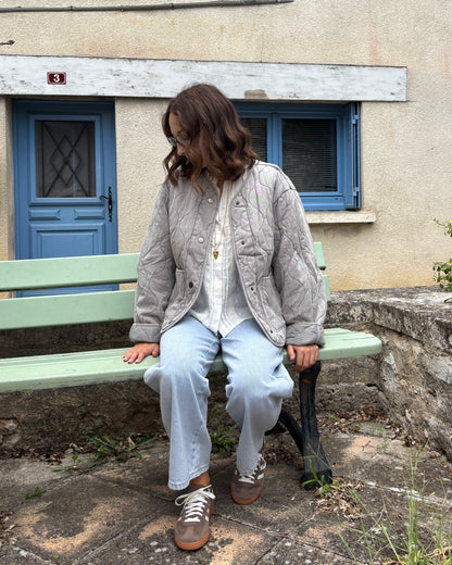 Veste matelassée grise