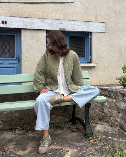 Veste matelassée kaki