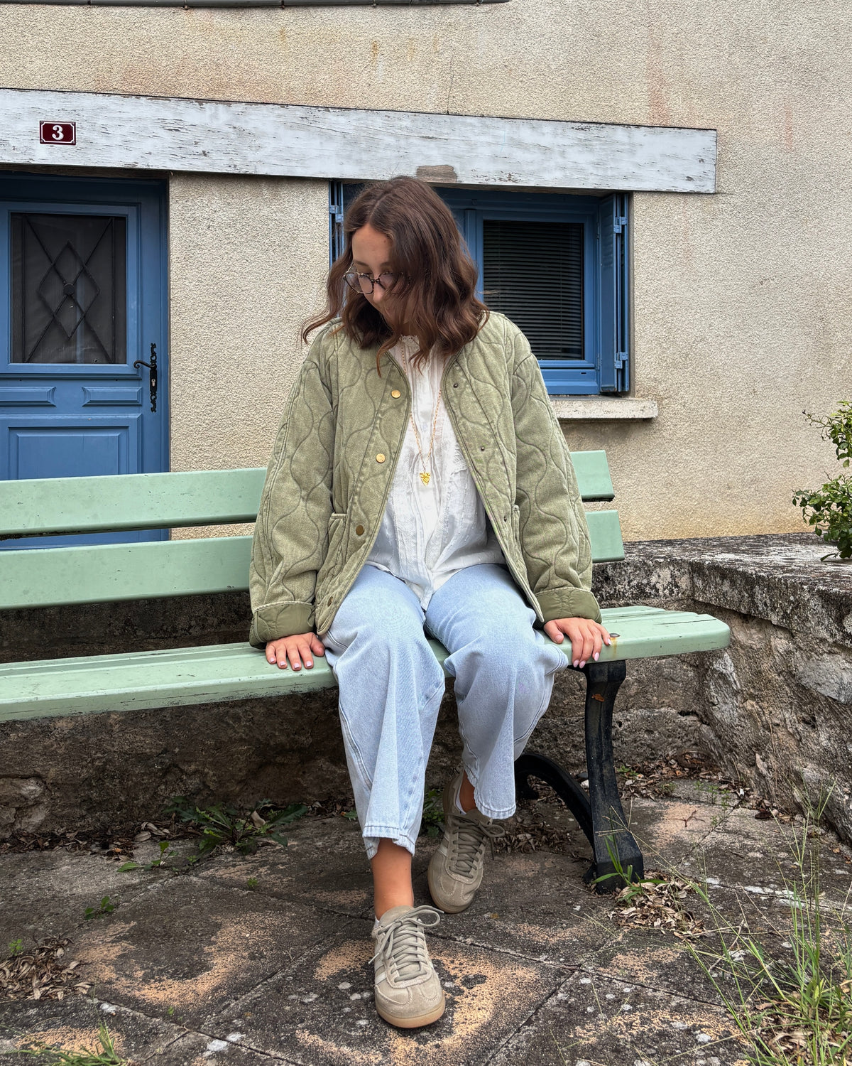 Veste matelassée kaki