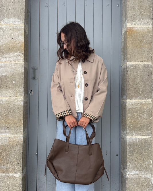 Selena beige trench coat