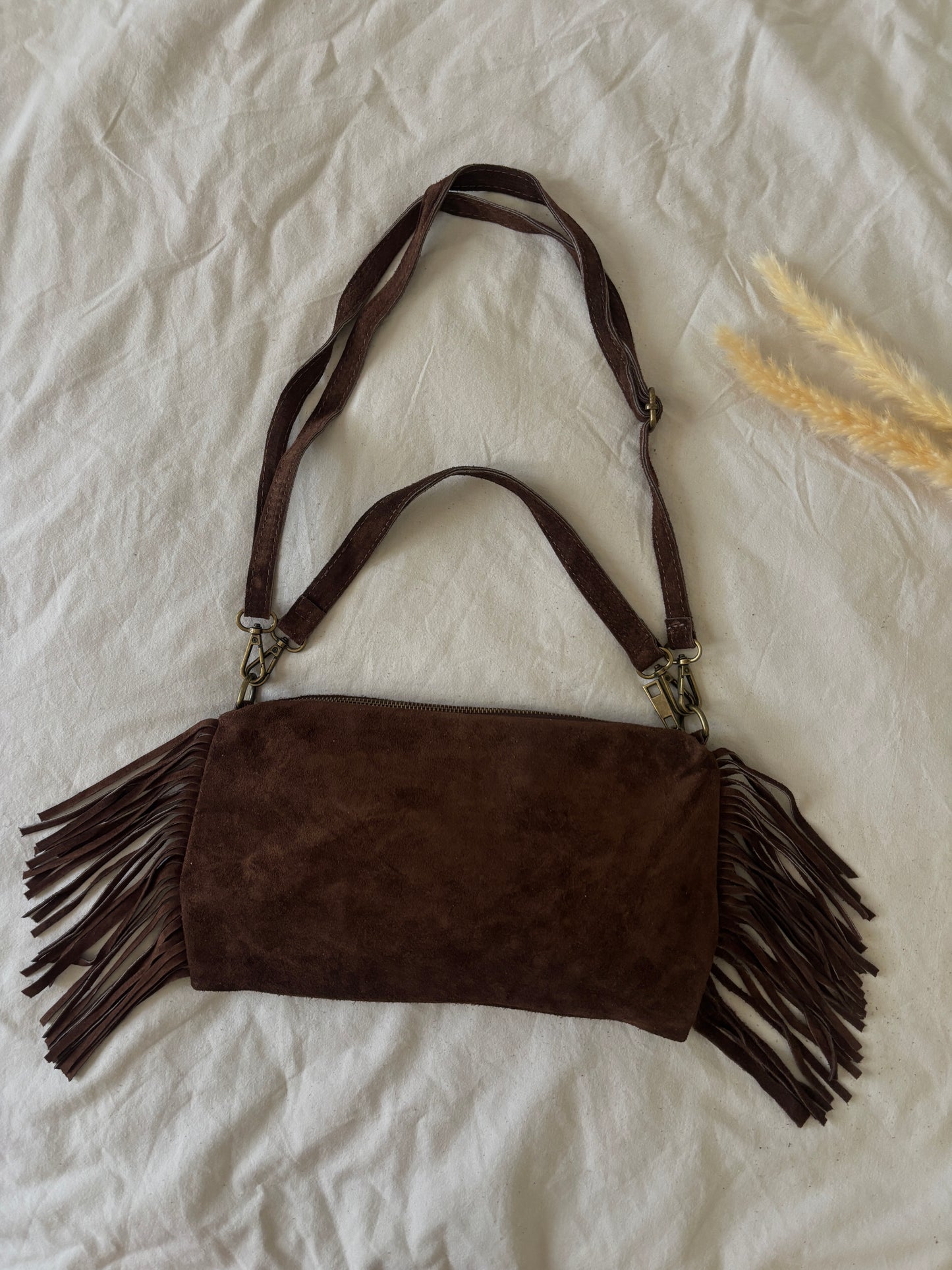 Sac à franges marron