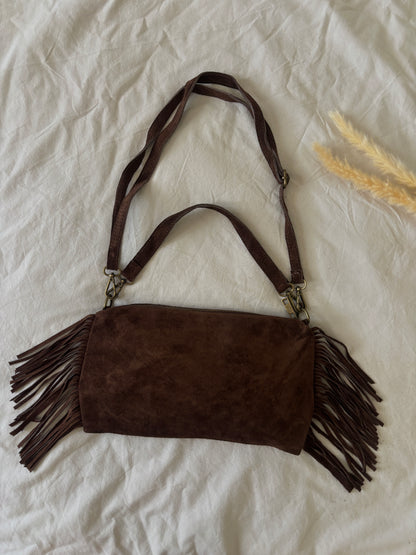 Sac à franges marron